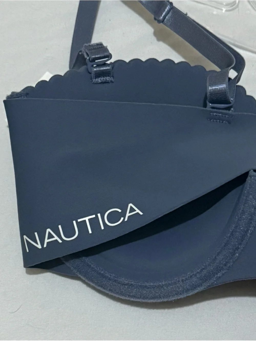 Nautica Scalloped Edge T-Shirt Bra - Navy Blue
